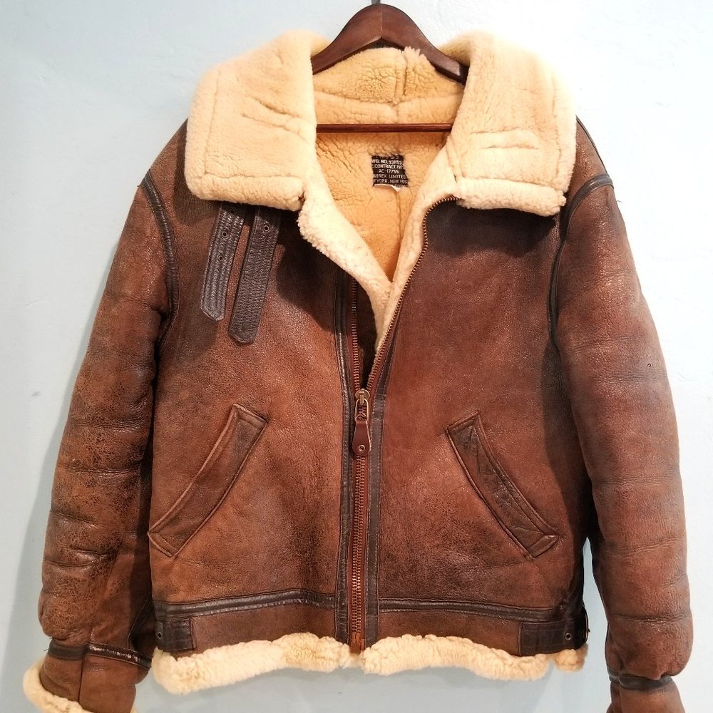 Schott NYC 257S B-3 Sheepskin Bomber Jacket Men's